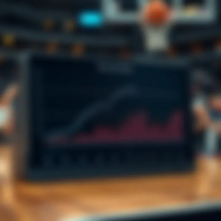 Statistical graph showing win-loss trends in basketball