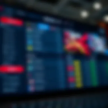 Betting Options Interface User interface showcasing betting options