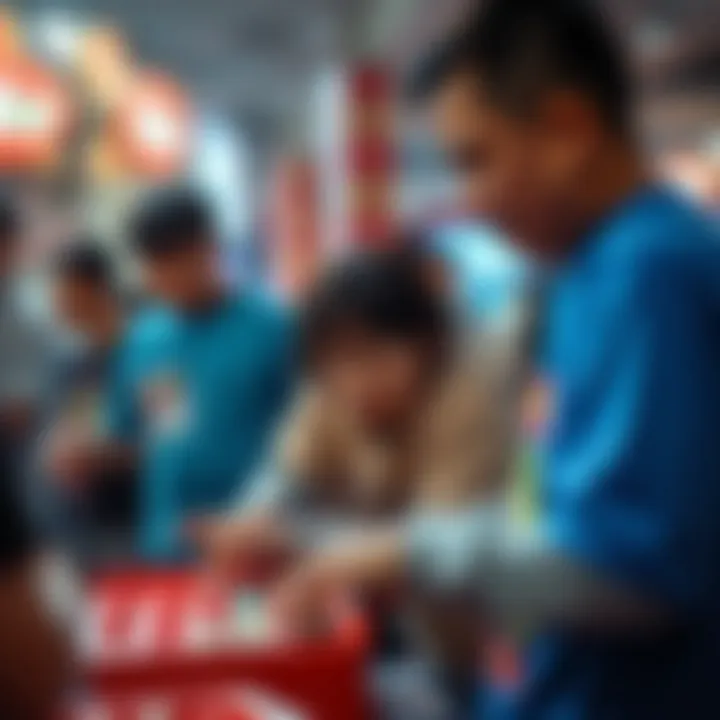 Community Engagement in Toto Games A dynamic scene of players engaging in a Toto game at a community event.