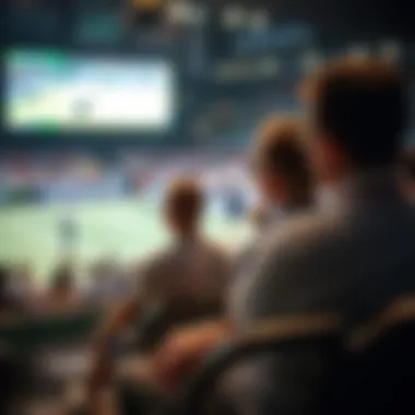 Engaged fans watching tennis