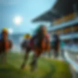 Horse racing event in action
