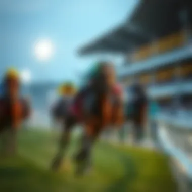 Horse racing event in action