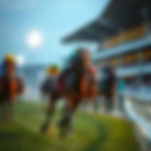 Horse racing event in action