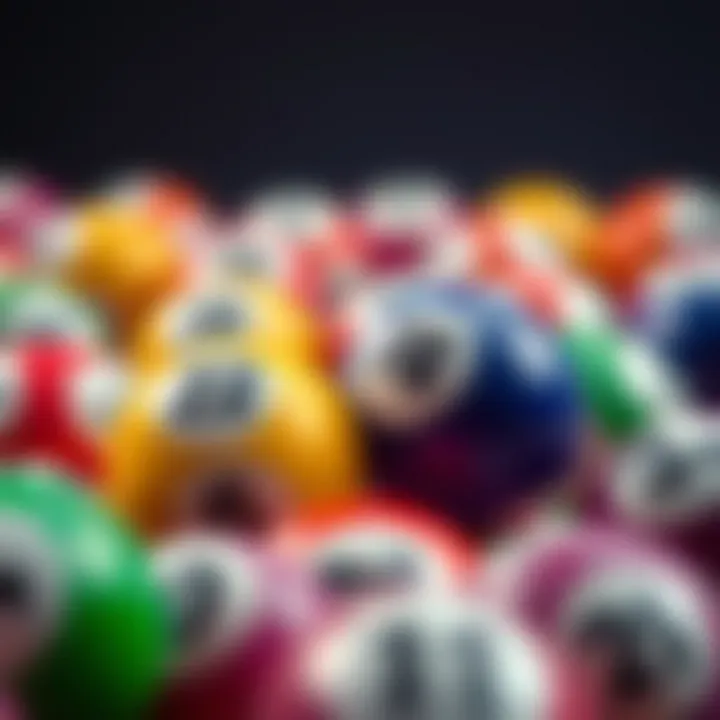 Colorful Symbols of Luck An artistic representation of lottery balls with various colors symbolizing luck and chance.
