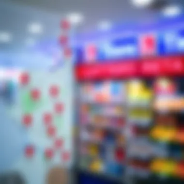 Map showing locations of lottery retailers