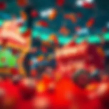 The Excitement of Lottery Games An abstract depiction of the excitement of lottery games and the thrill of winning.