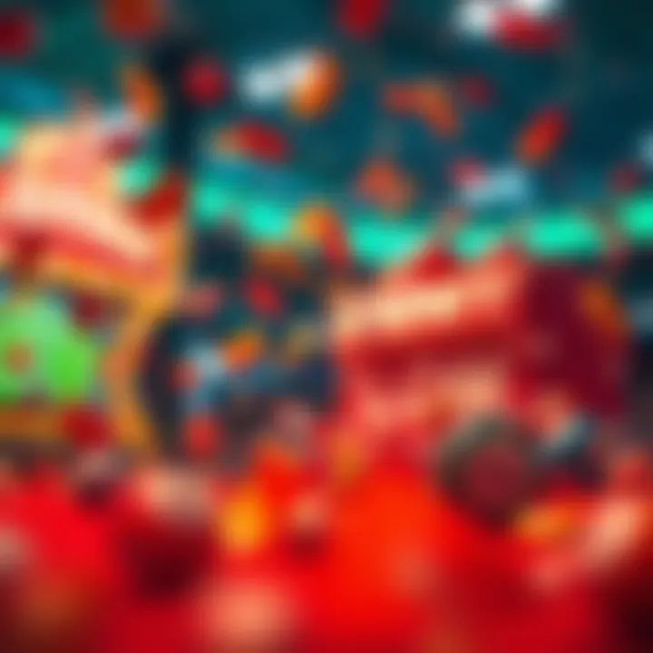 The Excitement of Lottery Games An abstract depiction of the excitement of lottery games and the thrill of winning.