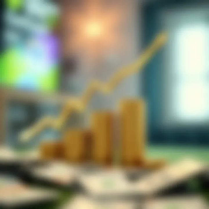 Financial Growth After Winning An abstract illustration of financial growth related to lottery winnings