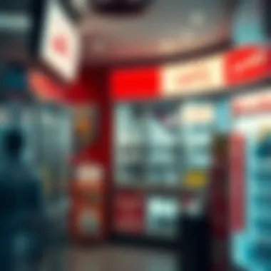 Inside a Popular Lottery Ticket Retail Outlet Interior view of a popular lottery ticket retail outlet