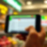 Digital lottery results display on a smartphone