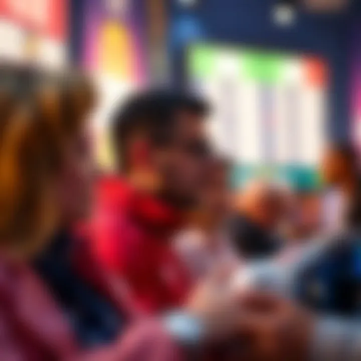 Close-up of a lottery draw event