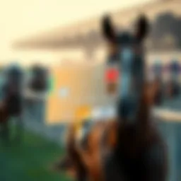 Conceptual illustration of advanced electronic card technology in horse racing