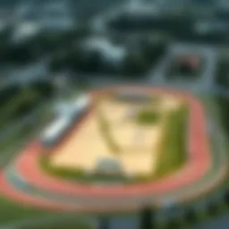Detailed diagram of a racetrack layout