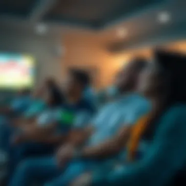 Engaged Sports Fans Engaged sports fans watching a game online