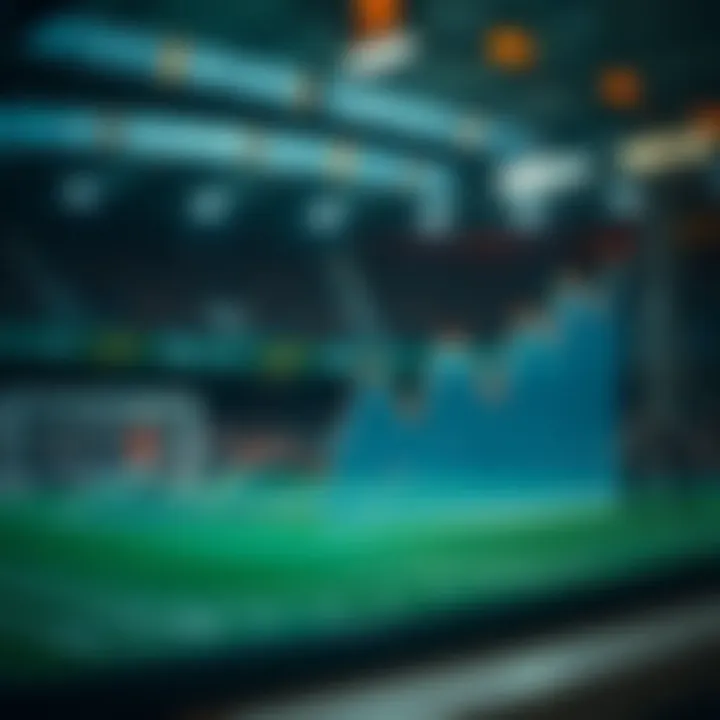 An analytical chart displaying trends in sports viewership