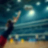 Exciting volleyball action on the court