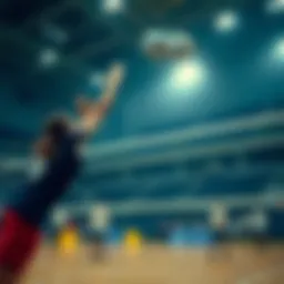 Exciting volleyball action on the court