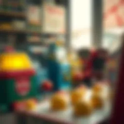 A vintage toy collection showcasing various types of Toto games.